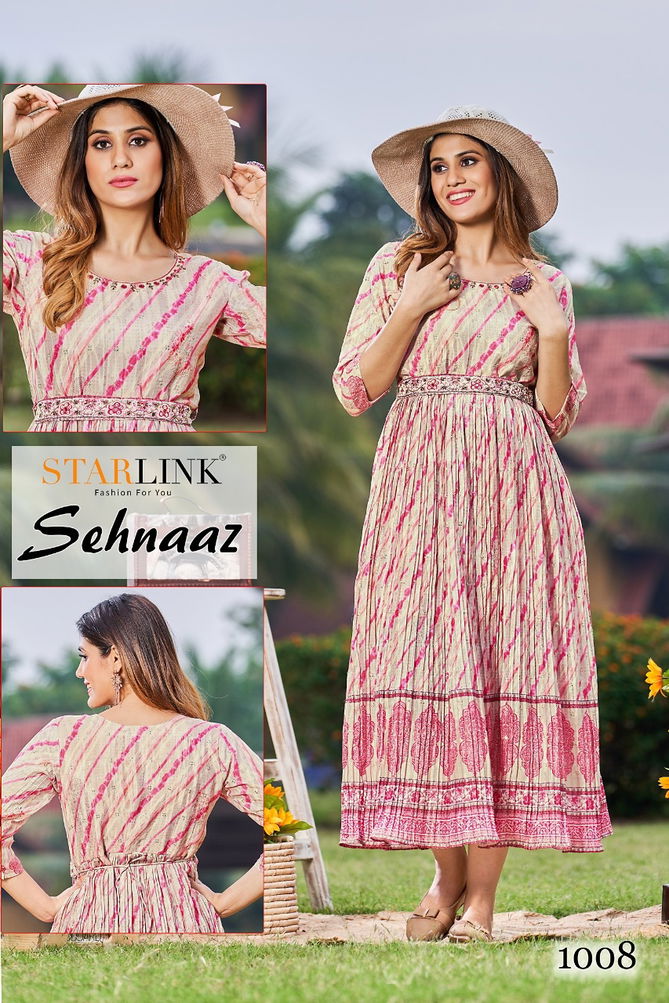 Starlink Sehnaaz Heavy Festive Wear Wholesale Anarkali Kurtis